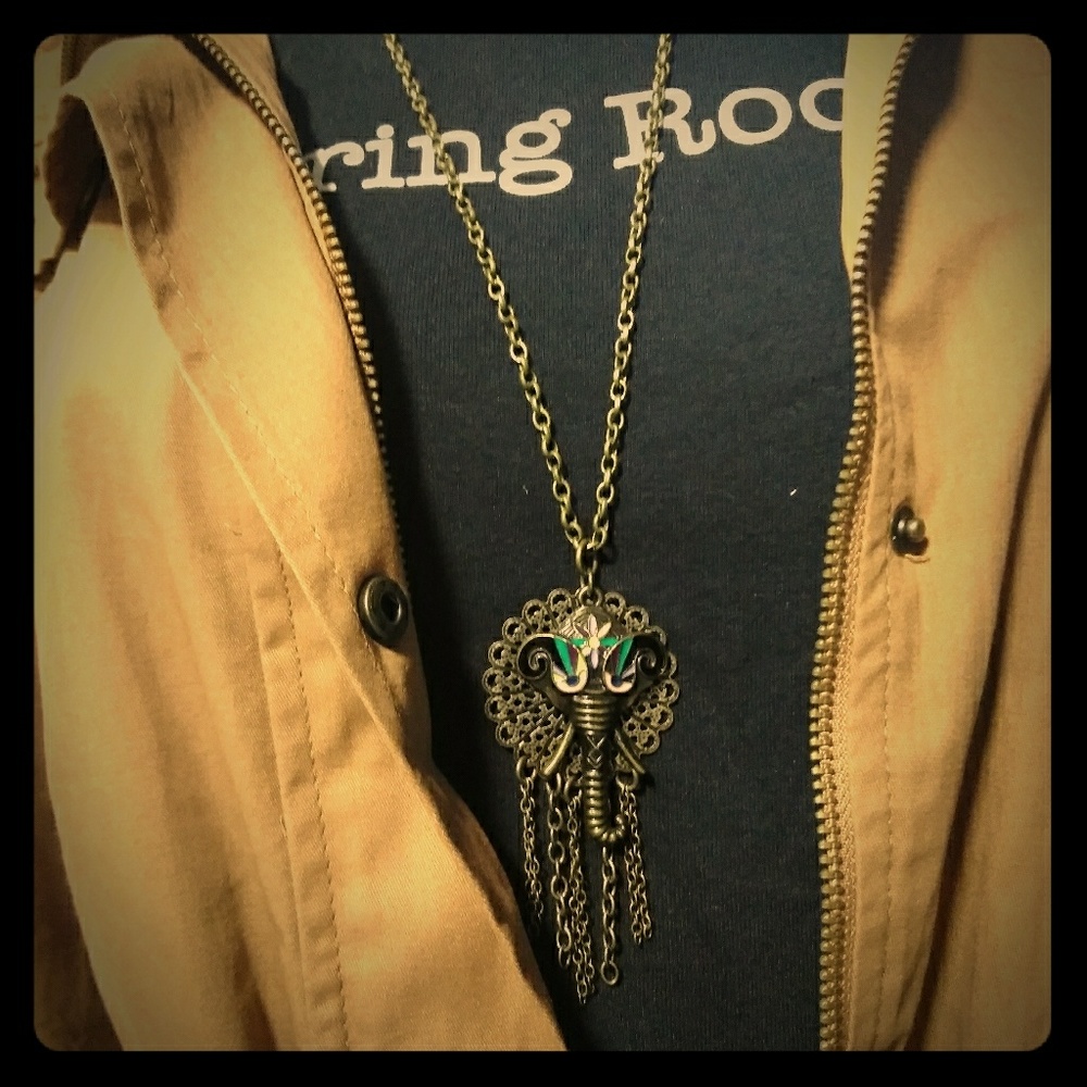 Boho Elephant necklace